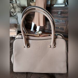 Structured nude colored purse